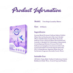 Laundry Detergent Sheets 40 Sheets - Lavender Bliss